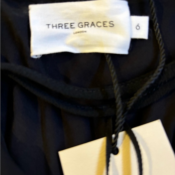 NWT Three Graces London Katrina Jersey maxi  Dress, black in size 6. - Picture 4 of 13